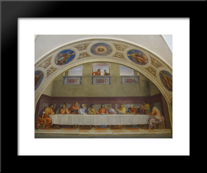 The Last Supper 20x24 Black Modern Wood Framed Art Print Poster by Sarto, Andrea del