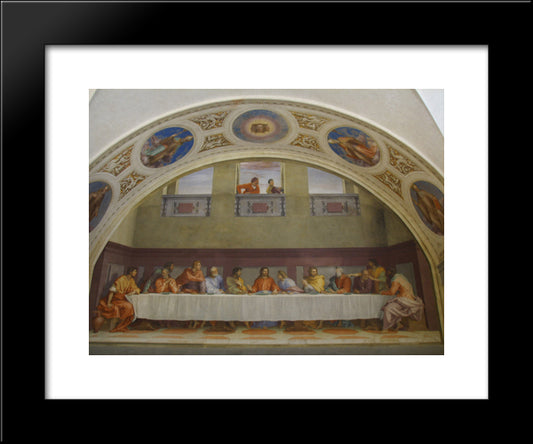 The Last Supper 20x24 Black Modern Wood Framed Art Print Poster by Sarto, Andrea del