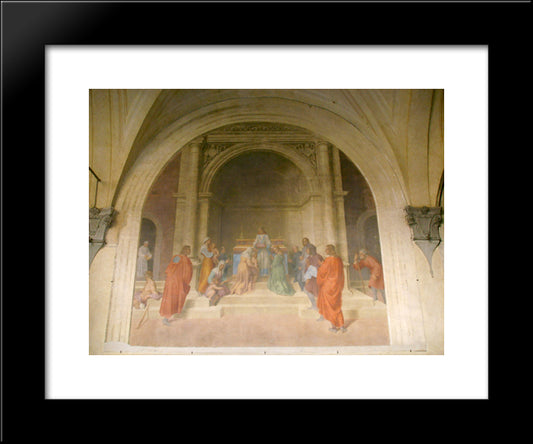 The Miracle Of The Relics Of San Filippo, From The Life Of San Filippo Benizzi 20x24 Black Modern Wood Framed Art Print Poster by Sarto, Andrea del