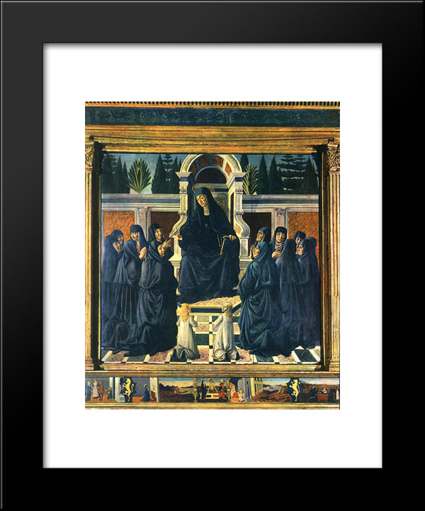 Saint Monica 20x24 Black Modern Wood Framed Art Print Poster by Verrocchio, Andrea del