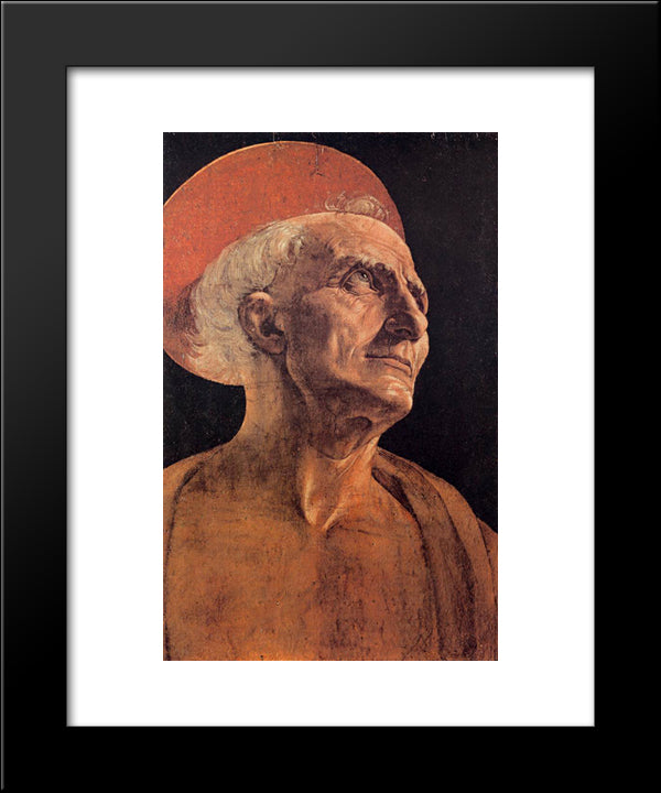 St Jerome 20x24 Black Modern Wood Framed Art Print Poster by Verrocchio, Andrea del