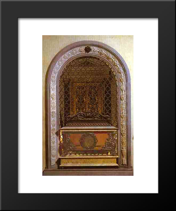 Tomb Of Giovanni And Pietro De Medici 20x24 Black Modern Wood Framed Art Print Poster by Verrocchio, Andrea del