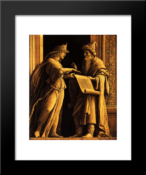 A Sibyl And A Prophet 20x24 Black Modern Wood Framed Art Print Poster by Mantegna, Andrea