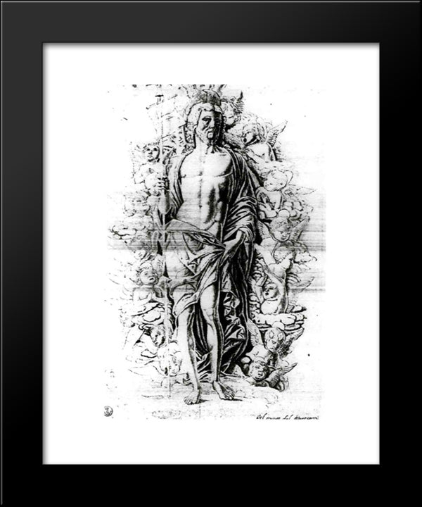 Christ 20x24 Black Modern Wood Framed Art Print Poster by Mantegna, Andrea
