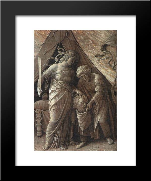 Judith And Holofernes 20x24 Black Modern Wood Framed Art Print Poster by Mantegna, Andrea