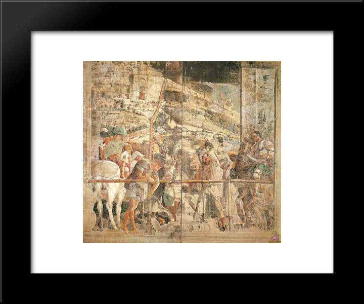 Martyrdom Of St.James 20x24 Black Modern Wood Framed Art Print Poster by Mantegna, Andrea