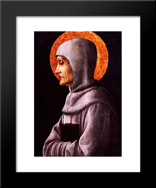 Saint Bernardine Of Siena 20x24 Black Modern Wood Framed Art Print Poster by Mantegna, Andrea
