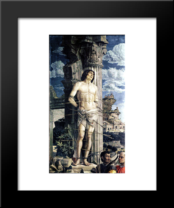 San Sebastian 20x24 Black Modern Wood Framed Art Print Poster by Mantegna, Andrea