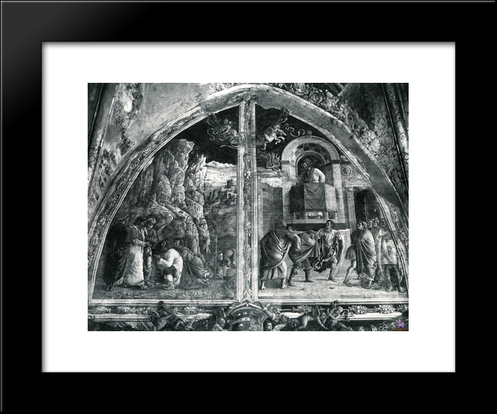 Scenes From The Life Of St.James 20x24 Black Modern Wood Framed Art Print Poster by Mantegna, Andrea