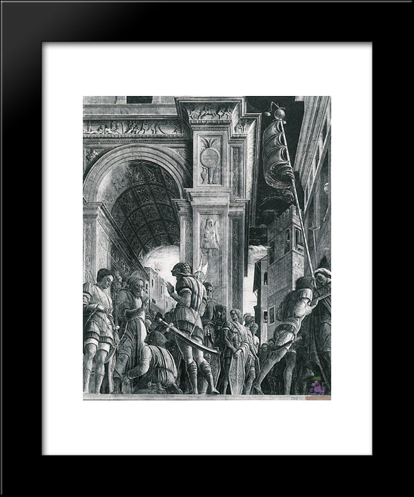 St. James The Great On His Way To Execution 20x24 Black Modern Wood Framed Art Print Poster by Mantegna, Andrea