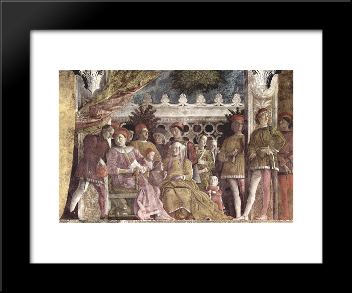 The Court Of The Gonzaga 20x24 Black Modern Wood Framed Art Print Poster by Mantegna, Andrea