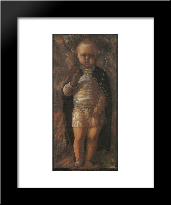 The Infant Redeemer 20x24 Black Modern Wood Framed Art Print Poster by Mantegna, Andrea