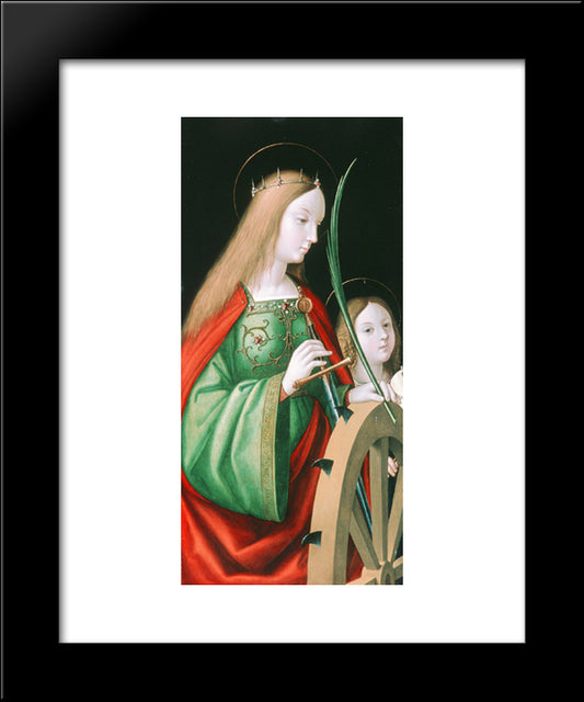 St. Catherine 20x24 Black Modern Wood Framed Art Print Poster by Solario, Andrea
