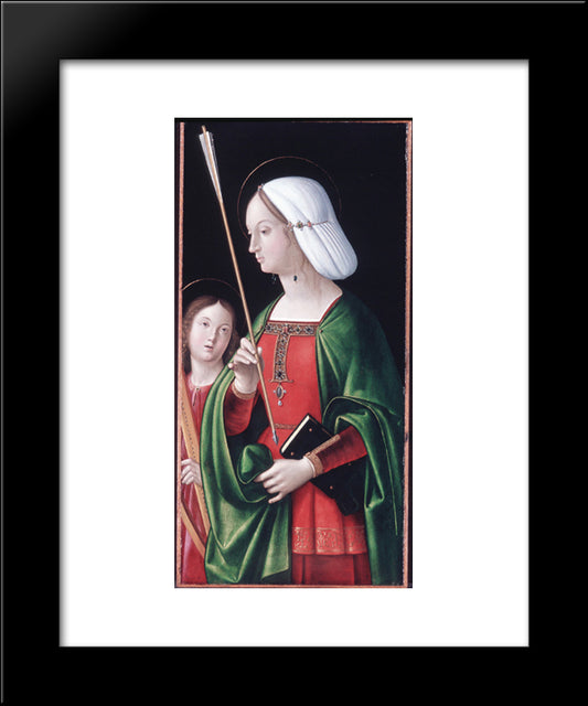 St. Ursula 20x24 Black Modern Wood Framed Art Print Poster by Solario, Andrea