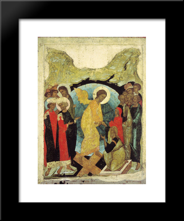 Harrowing Of Hell 20x24 Black Modern Wood Framed Art Print Poster by Rublev, Andrei