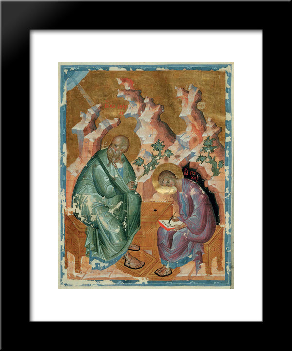 St. John The Evangelist 20x24 Black Modern Wood Framed Art Print Poster by Rublev, Andrei
