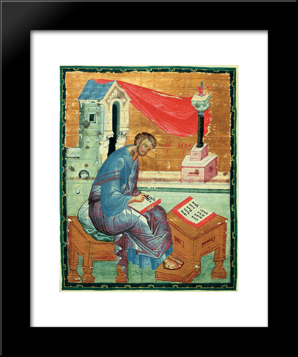 St. Luke The Evangelist 20x24 Black Modern Wood Framed Art Print Poster by Rublev, Andrei