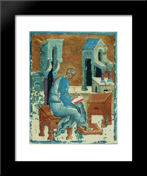 St. Matthew The Evangelist 20x24 Black Modern Wood Framed Art Print Poster by Rublev, Andrei