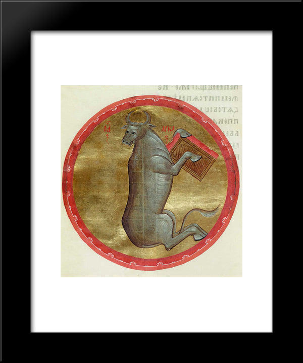 The Calf Of St. Luke 20x24 Black Modern Wood Framed Art Print Poster by Rublev, Andrei