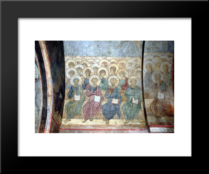 The Last Judgement Angels And Apostles 20x24 Black Modern Wood Framed Art Print Poster by Rublev, Andrei