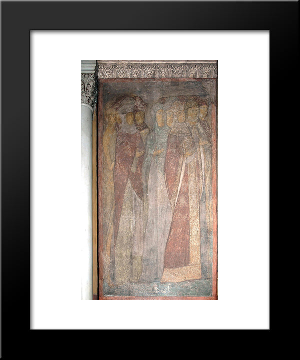 The Last Judgement Faces Of Righteous Woman 20x24 Black Modern Wood Framed Art Print Poster by Rublev, Andrei