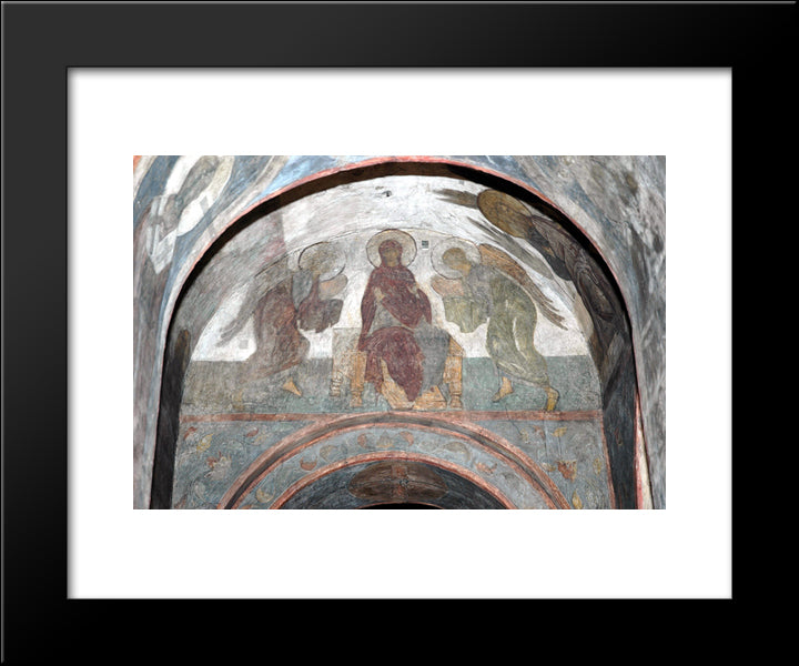 The Last Judgement Mother Of God With Angels 20x24 Black Modern Wood Framed Art Print Poster by Rublev, Andrei