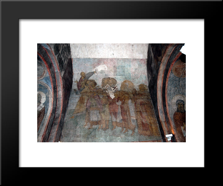 The Last Judgement Procession Of The Righteous To Heaven 20x24 Black Modern Wood Framed Art Print Poster by Rublev, Andrei