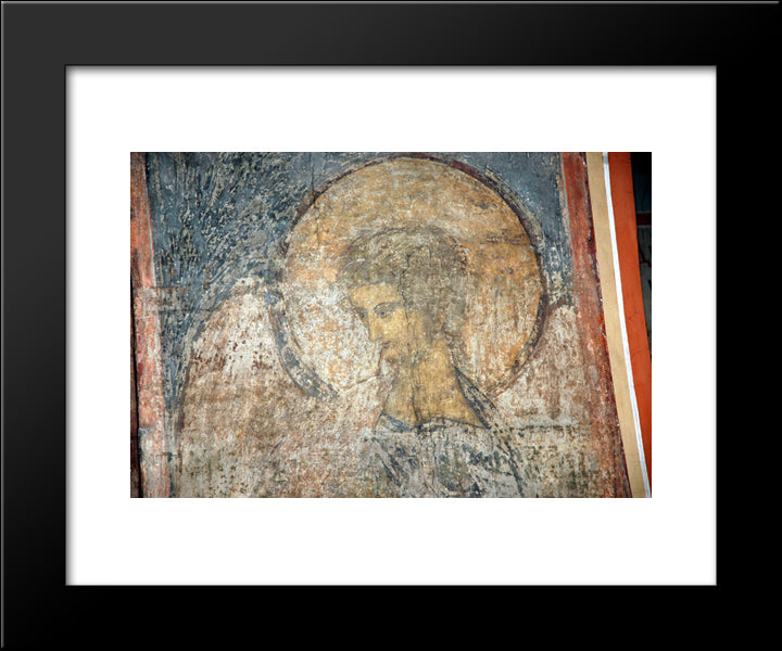 The Last Judgement Trumpeting Angel 20x24 Black Modern Wood Framed Art Print Poster by Rublev, Andrei