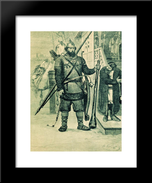 Ilya Of Murom. Illustration For The Book Russian Epic Heroes 20x24 Black Modern Wood Framed Art Print Poster by Ryabushkin, Andrei