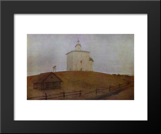 Novgorod Church 20x24 Black Modern Wood Framed Art Print Poster by Ryabushkin, Andrei