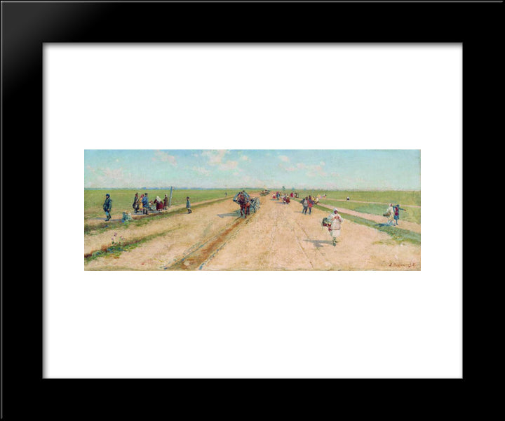 Road 20x24 Black Modern Wood Framed Art Print Poster by Ryabushkin, Andrei
