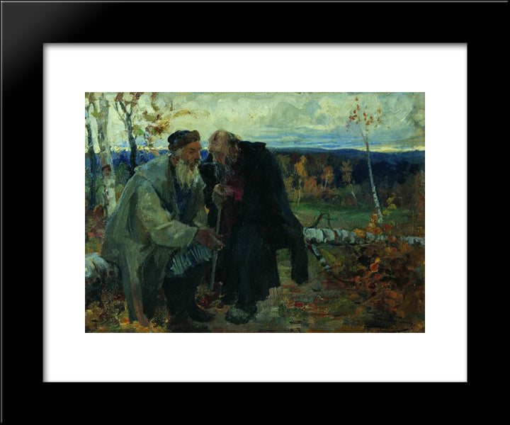 The Old Men 20x24 Black Modern Wood Framed Art Print Poster by Ryabushkin, Andrei