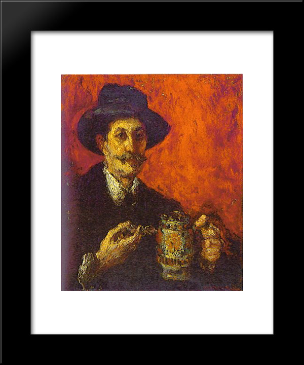 Autorretrato 20x24 Black Modern Wood Framed Art Print Poster by Santa Maria, Andres de