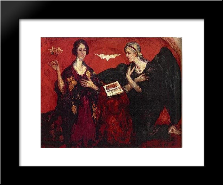 La Anunciacion 20x24 Black Modern Wood Framed Art Print Poster by Santa Maria, Andres de