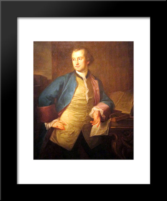 A Portrait Of John Morgan 20x24 Black Modern Wood Framed Art Print Poster by Kauffman, Angelica