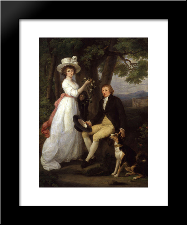 Anna Maria Jenkins And Thomas Jenkins 20x24 Black Modern Wood Framed Art Print Poster by Kauffman, Angelica