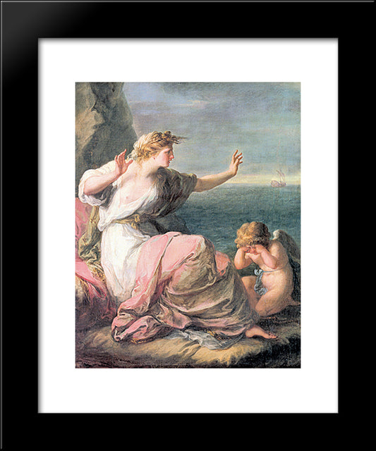 Ariadne Left On The Island Of Naxos 20x24 Black Modern Wood Framed Art Print Poster by Kauffman, Angelica