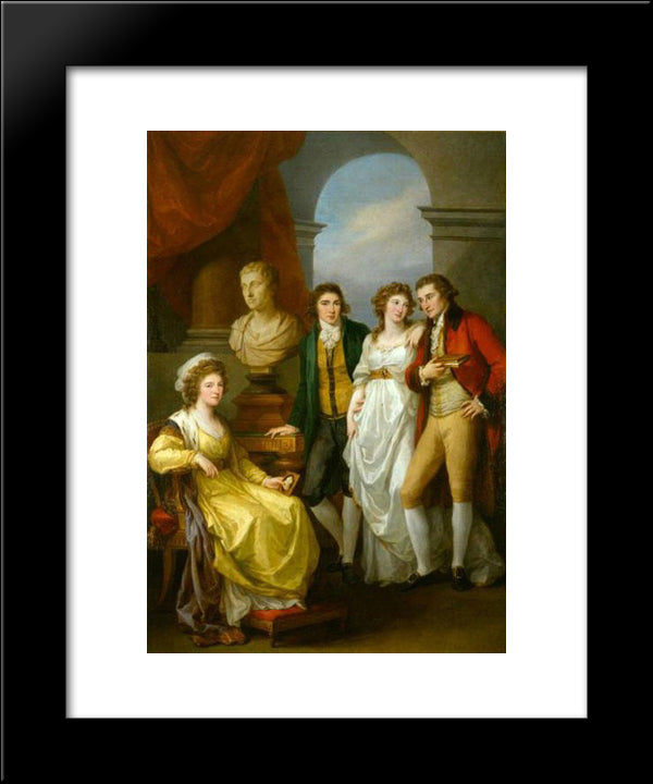 Family Portrait Of Catherine Petrovna Baryatinskiy 20x24 Black Modern Wood Framed Art Print Poster by Kauffman, Angelica