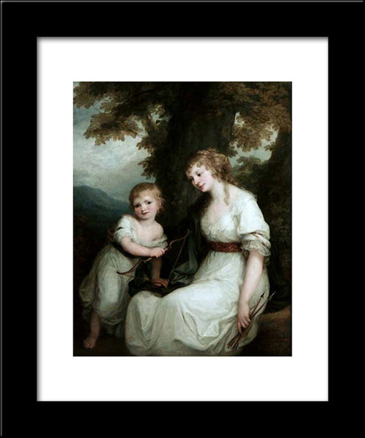 Juliane Von Kriidener And Her Son Paul 20x24 Black Modern Wood Framed Art Print Poster by Kauffman, Angelica