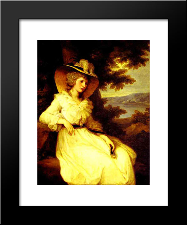 Lady Elizabeth Foster 20x24 Black Modern Wood Framed Art Print Poster by Kauffman, Angelica