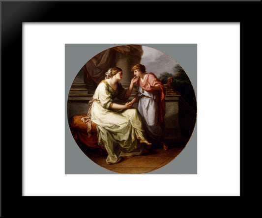 Papirius Praetextatus Entreated By His Mother To Disclose The Secrets Of The Deliberations Of The Roman Senate 20x24 Black Modern Wood Framed Art Print Poster by Kauffman, Angelica