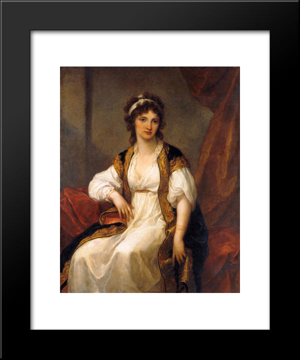 Portrait Of A Young Woman 20x24 Black Modern Wood Framed Art Print Poster by Kauffman, Angelica