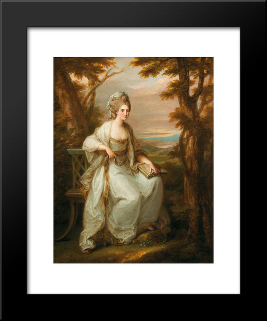 Portrait Of Anne Loudon, Lady Henderson Of Fordall 20x24 Black Modern Wood Framed Art Print Poster by Kauffman, Angelica
