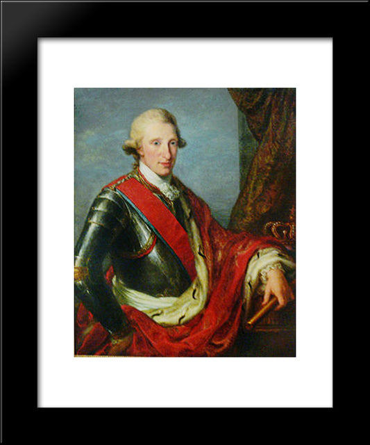 Portrait Of Ferdinand I Of The Two Sicilies 20x24 Black Modern Wood Framed Art Print Poster by Kauffman, Angelica