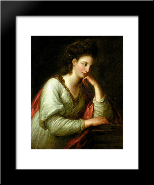 Portrait Of Mme Latouce 20x24 Black Modern Wood Framed Art Print Poster by Kauffman, Angelica