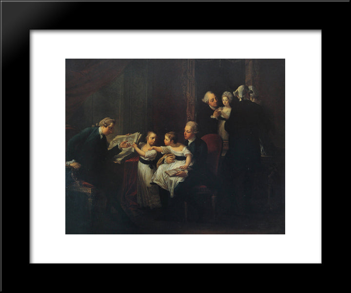 The Townshend Family 20x24 Black Modern Wood Framed Art Print Poster by Kauffman, Angelica