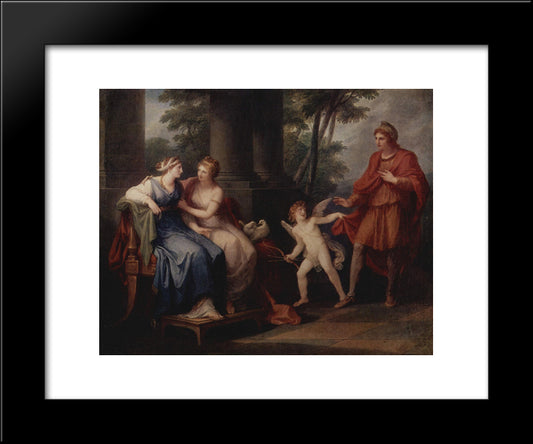 Venus Convinces Helen To Hear Paris 20x24 Black Modern Wood Framed Art Print Poster by Kauffman, Angelica