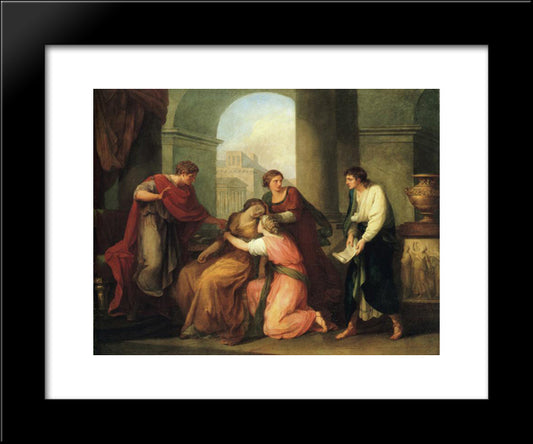 Virgil Reading The Aeneid To Augustus And Octavia 20x24 Black Modern Wood Framed Art Print Poster by Kauffman, Angelica