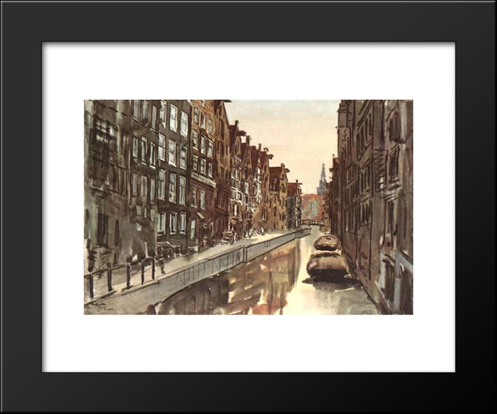 Amsterdam 20x24 Black Modern Wood Framed Art Print Poster by Ostroumova Lebedeva, Anna