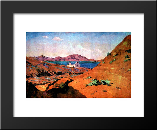 Crimea. Koktebel. Ruins Of Kordon. 20x24 Black Modern Wood Framed Art Print Poster by Ostroumova Lebedeva, Anna